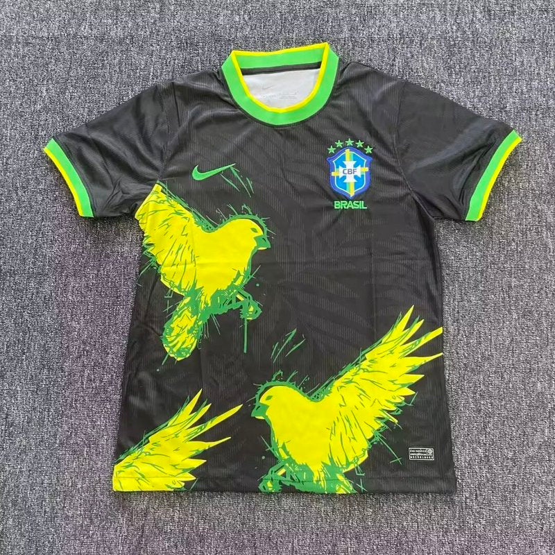 2025 Brazil Black With Eagles Special Version Fan Jersey