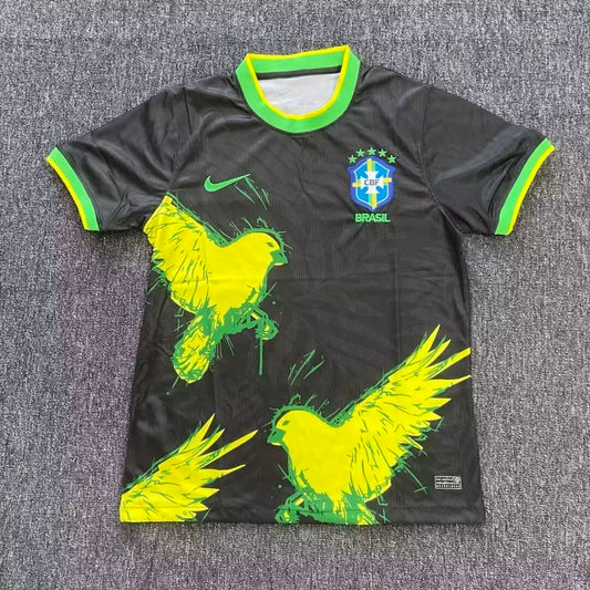 2025 Brazil Black With Eagles Special Version Fan Jersey