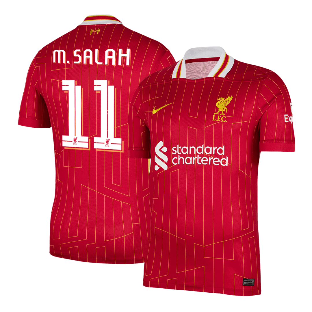 M.SALAH #11 Liverpool Home Soccer Jersey 2024 UCL