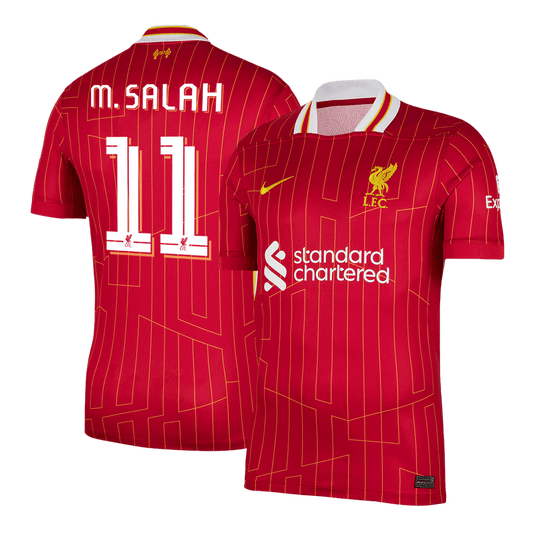 M.SALAH #11 Liverpool Home Soccer Jersey 2024 UCL