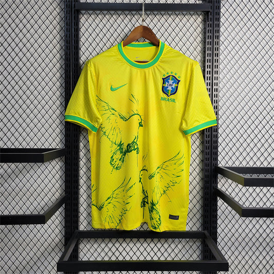 2023 Brazil Yellow Pigeon Special Edition Soccer Fan Jersey