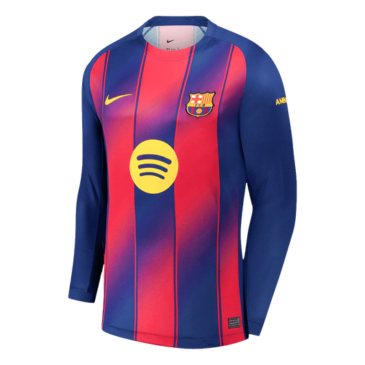 Barcelona Home Long Sleeve Soccer Jersey 2025/26