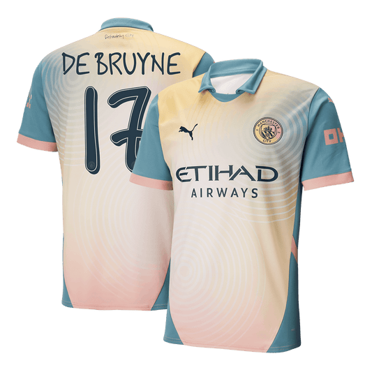 DE BRUYNE #17 Manchester City Fourth Away Soccer Jersey 2024 Definitely City