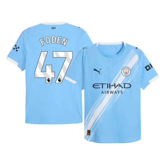 FODEN #47 Manchester City Home Premium Soccer Jersey 2025/26