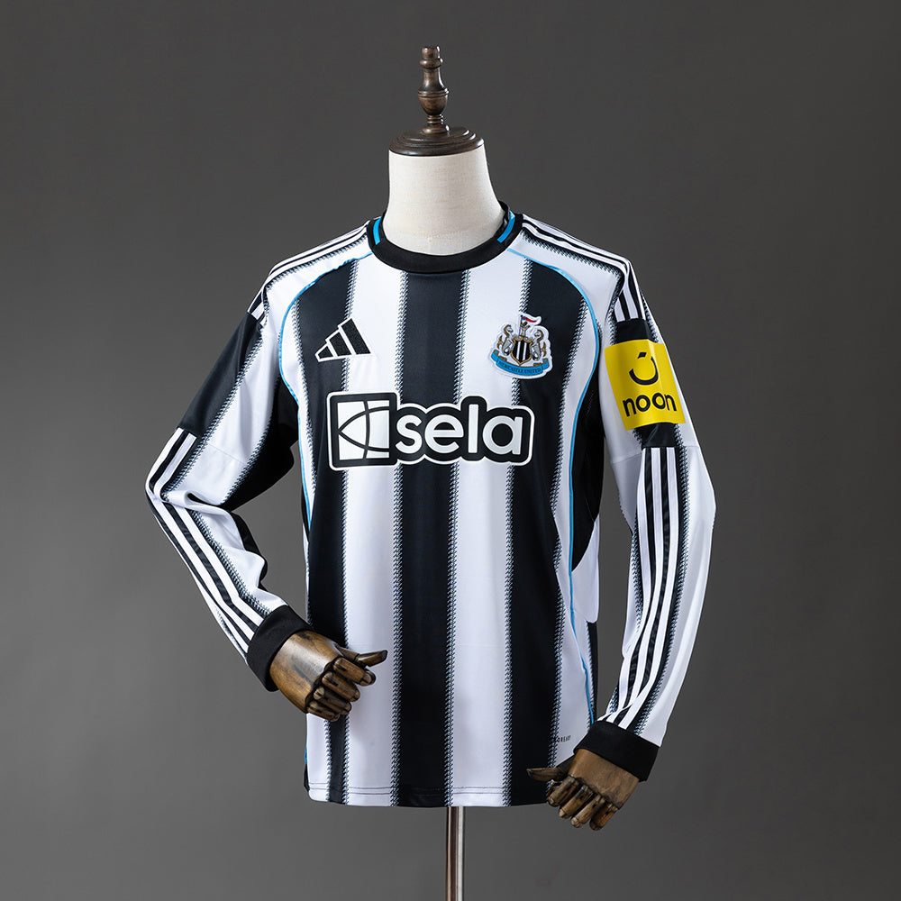 25/26 Newcastle United Home Long Sleeve black soccer Fan Jersey