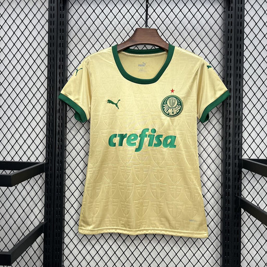 24/25 Palmeiras Thirds Womens yellow soccer Fan Jersey