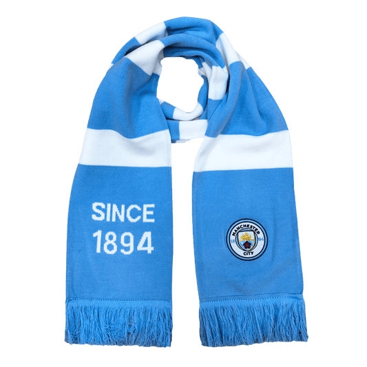 Manchester City Soccer knitting Scarf Blue-White