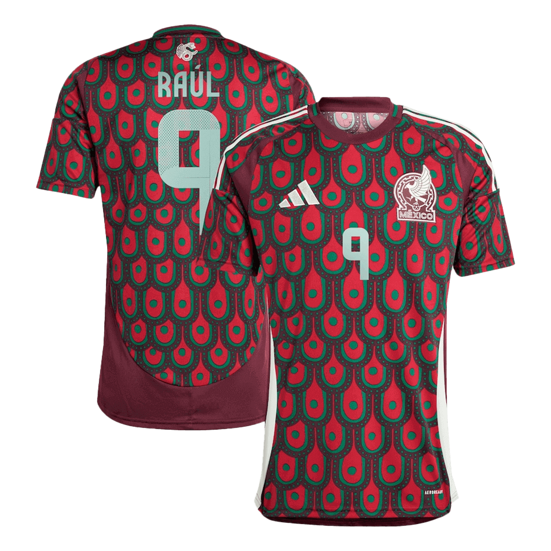RAUL #9 Mexico Home Soccer Jersey Copa America 2024