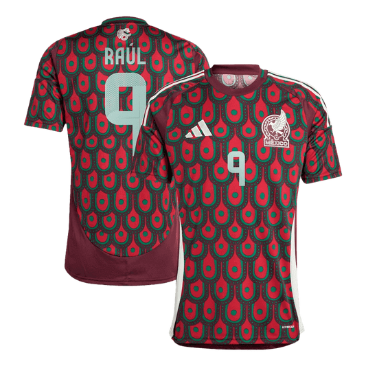 RAUL #9 Mexico Home Soccer Jersey Copa America 2024