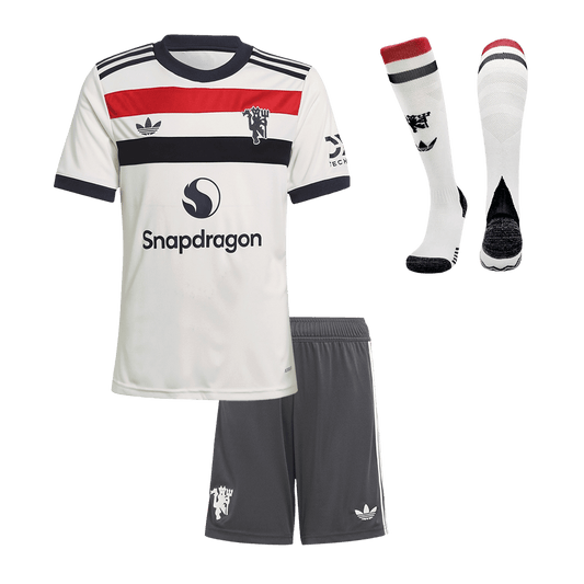 Manchester United Third Away Kids Soccer Jerseys Full Kit 2024/25