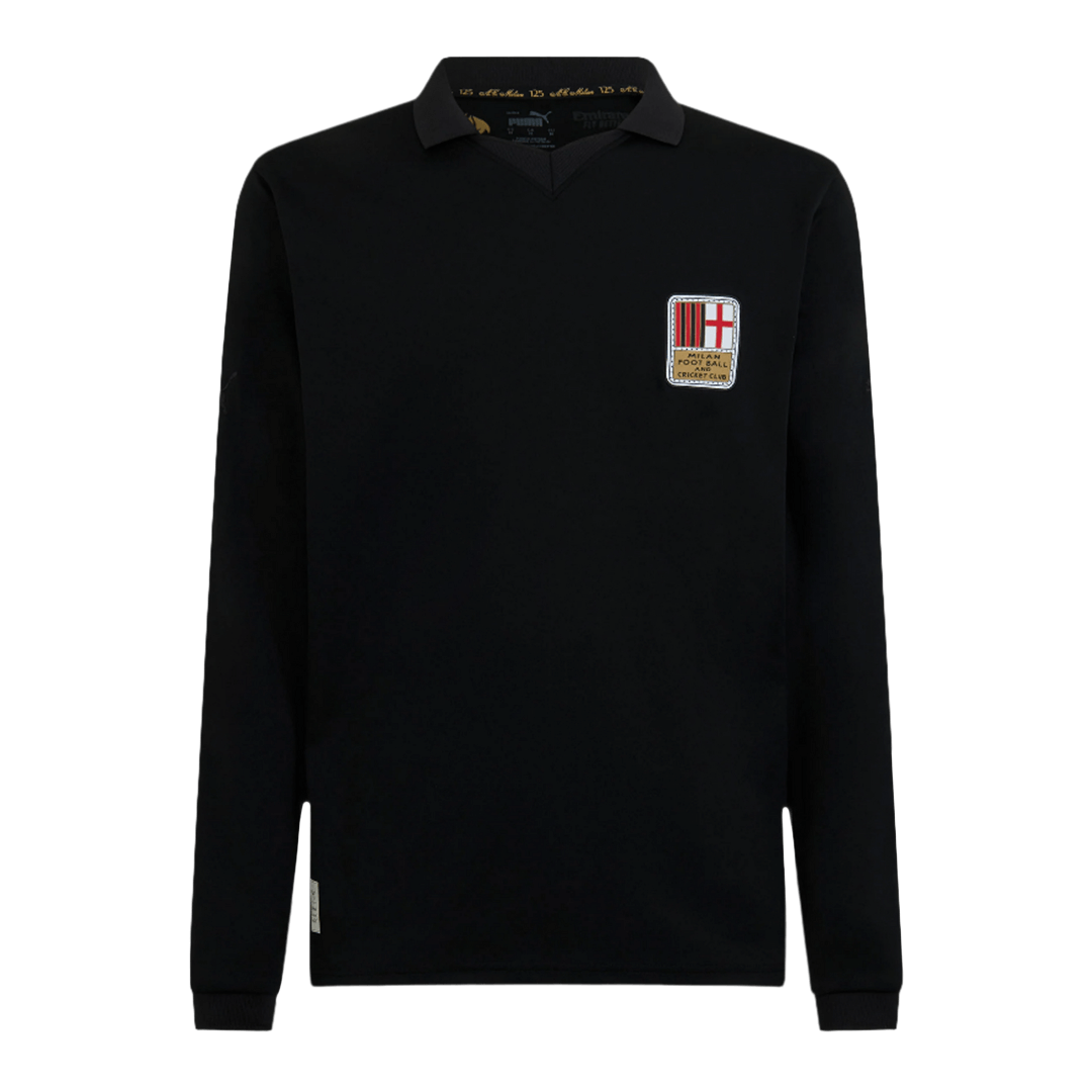 AC Milan Goalkeeper Long Sleeve Soccer Jersey 2024/25 Black 125th Anniversary