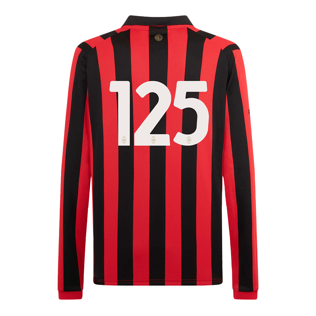 #125 AC Milan 125th Anniversary Long Sleeve Soccer Jersey 2024
