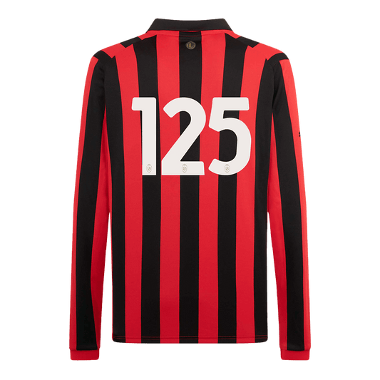 #125 AC Milan 125th Anniversary Long Sleeve Soccer Jersey 2024