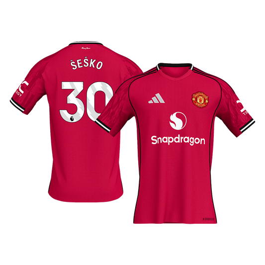 SESKO #30 Manchester United Home Soccer Jersey 2025/26
