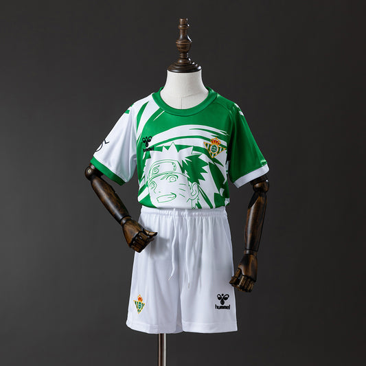25/26 Real Betis Comic Edition Green and White Kids Fan Jersey