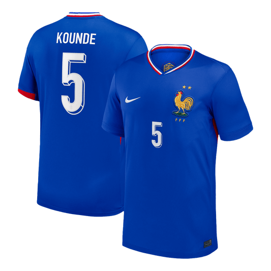 KOUNDE #5 France Home Soccer Jersey 2024