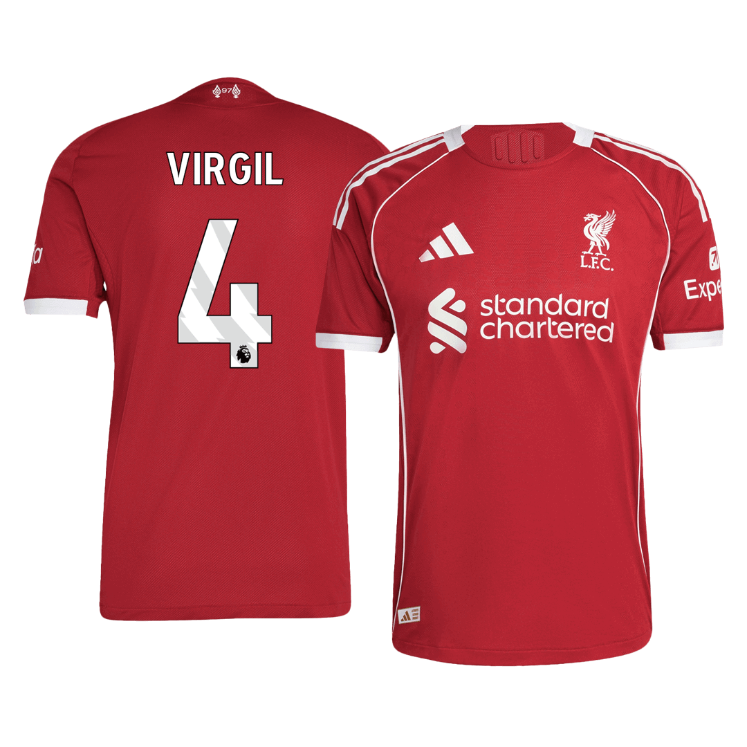VIRGIL #4 Liverpool Home Premium Soccer Jersey 2025/26