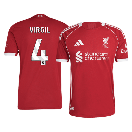 VIRGIL #4 Liverpool Home Premium Soccer Jersey 2025/26