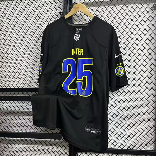 25/26 Inter Milan 25 X NFL Soccer Fan Jersey