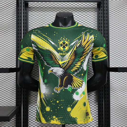 2024 Brazil Yellow And Green Special Stadium Jersey