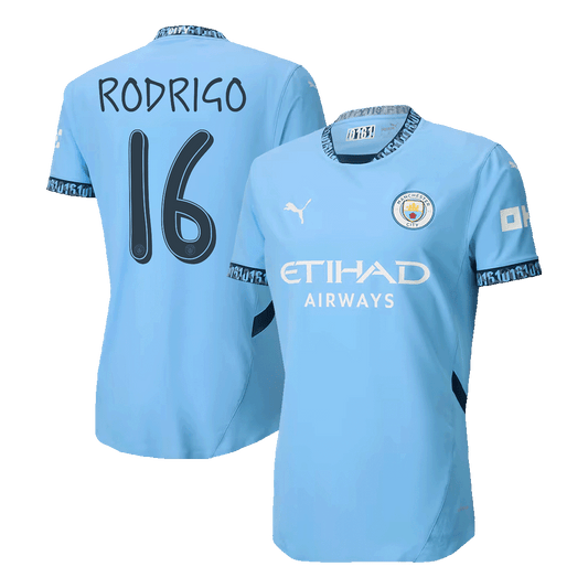 RODRIGO #16 Manchester City Home Premium Soccer Jersey 2024 UCL