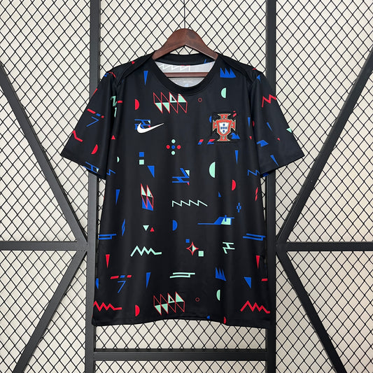 2024 Portugal Black Training Soccer Fan Jersey
