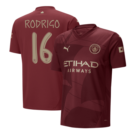 RODRIGO #16 Manchester City Third Away Soccer Jersey 2024 UCL
