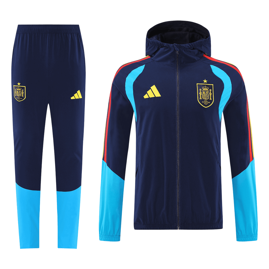 Spain Hoodie Tracksuit 2026 World Cup Blue-Black