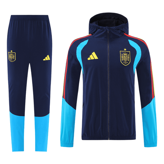 Spain Hoodie Tracksuit 2026 World Cup Blue-Black