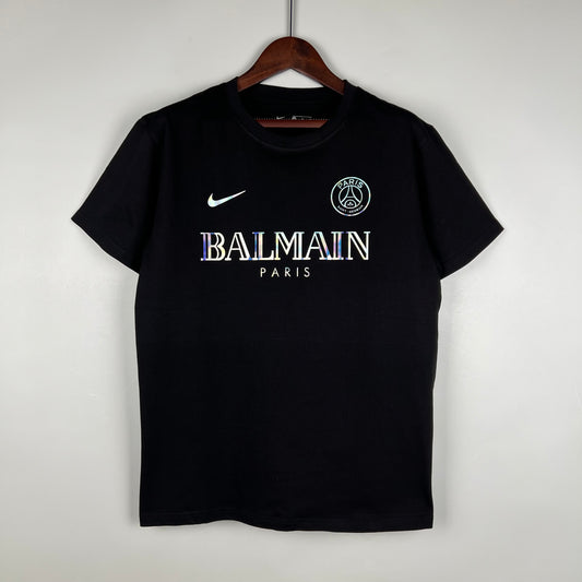 23/24 PSG Black Cotton T-shirt