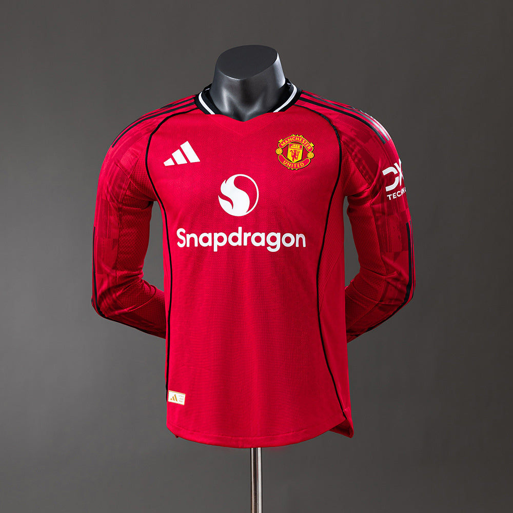 25/26 Manchester United Home Long Sleeve Stadium Jersey