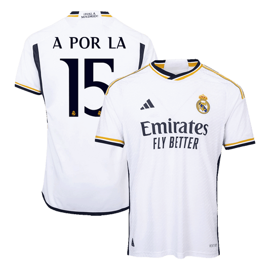 A POR LA #15 Real Madrid Home Premium Soccer Jersey 2023/24