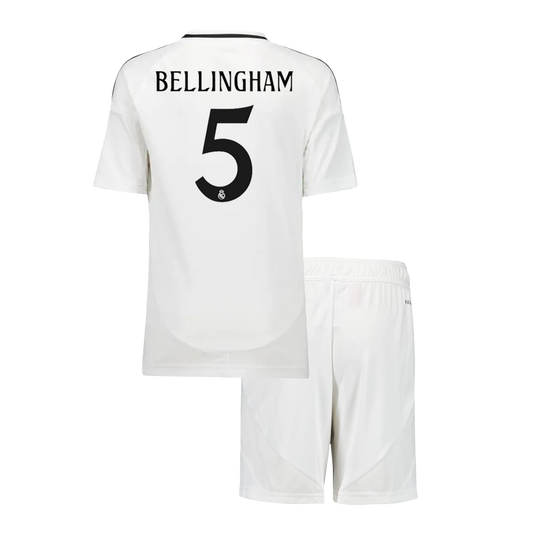 BELLINGHAM #5 Real Madrid Home Kids Soccer Jerseys Kit 2024/25