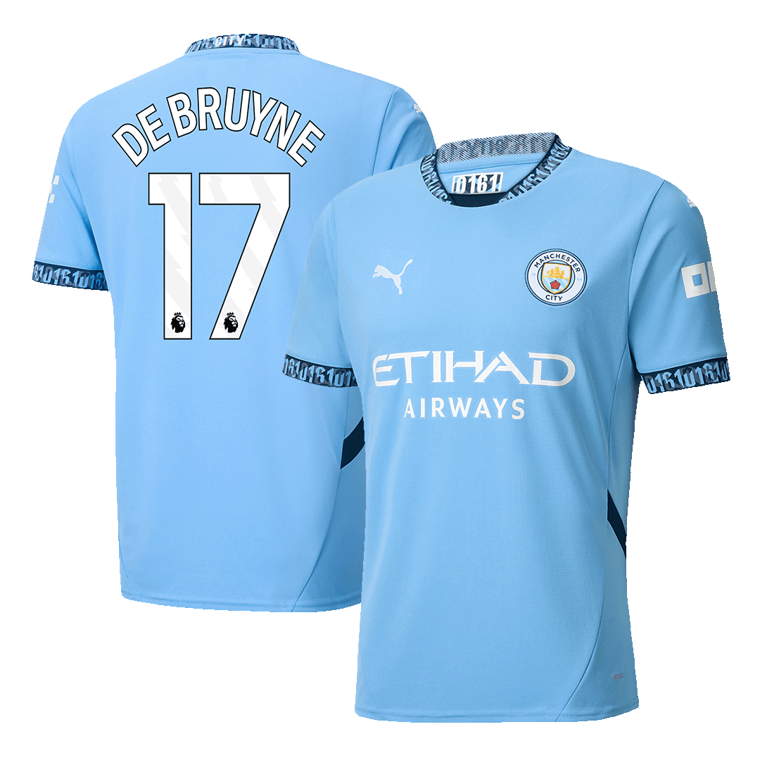 DE BRUYNE #17 Manchester City Home Soccer Jersey 2024/25