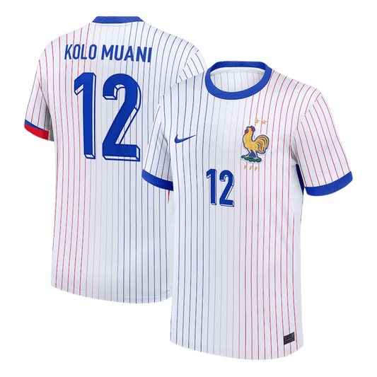 KOLO MUANI #12 France Away Soccer Jersey 2024