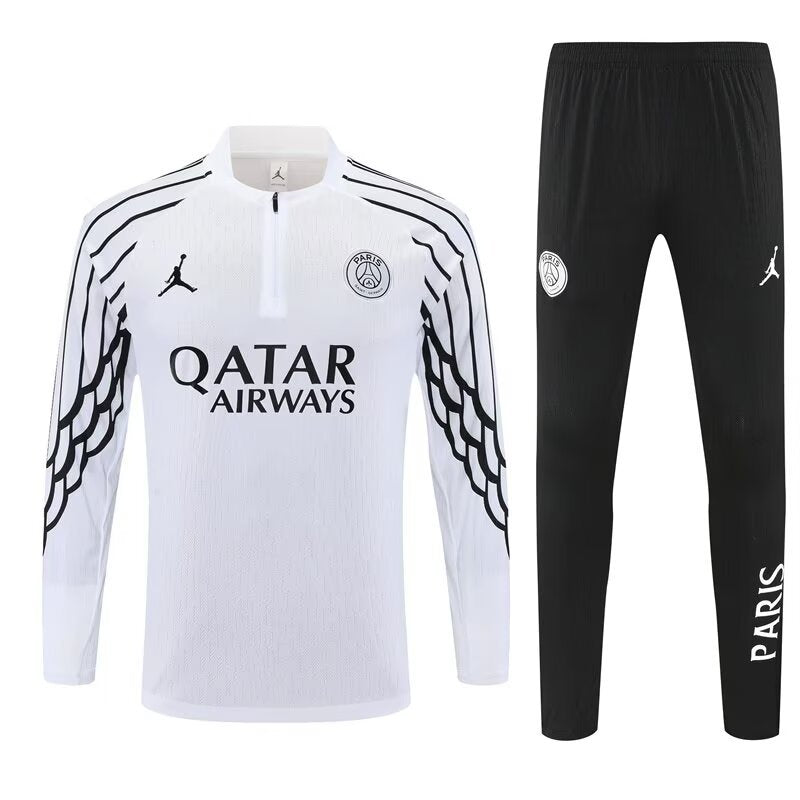 25/26 PSG White Half Zipper tracksuit