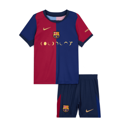 Barcelona Home Kids Soccer Jerseys Kit 2024/25 COLDPLAY