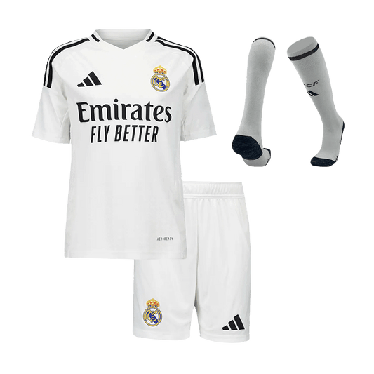 Real Madrid Home Kids Soccer Jerseys Full Kit 2024/25