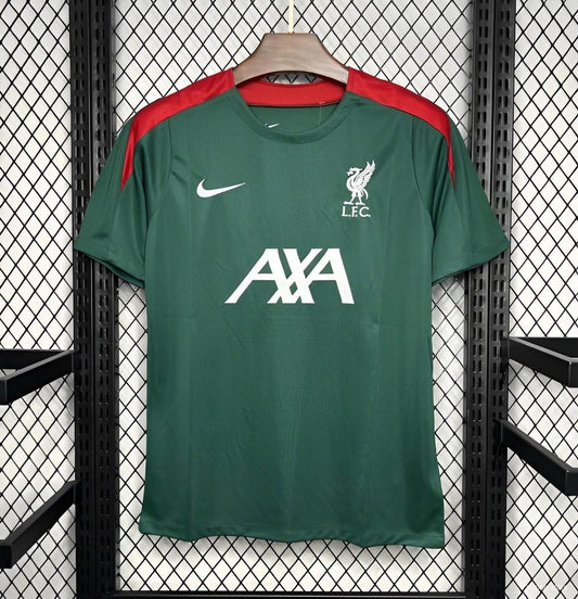 24/25 Liverpool Dark Green Pre-Match Soccer Fan Jersey