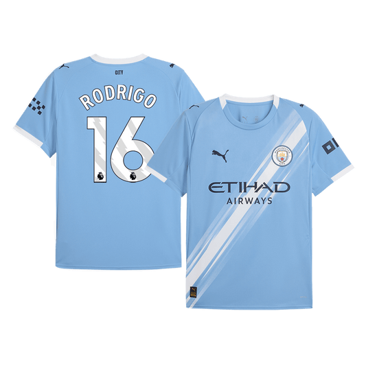 RODRIGO #16 Manchester City Home Soccer Jersey 2025/26