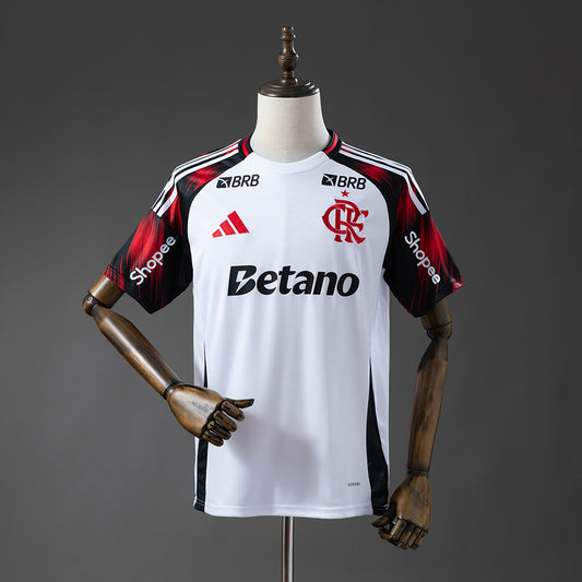 25/26 Flamengo Away All Sponsor Soccer Fan Jersey