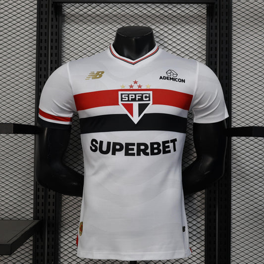 25/26 Sao Paulo home all sponsors Stadium Jersey