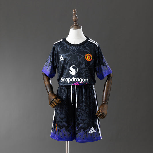 25/26 Manchester United Special Edition Black Kids Fan Jersey