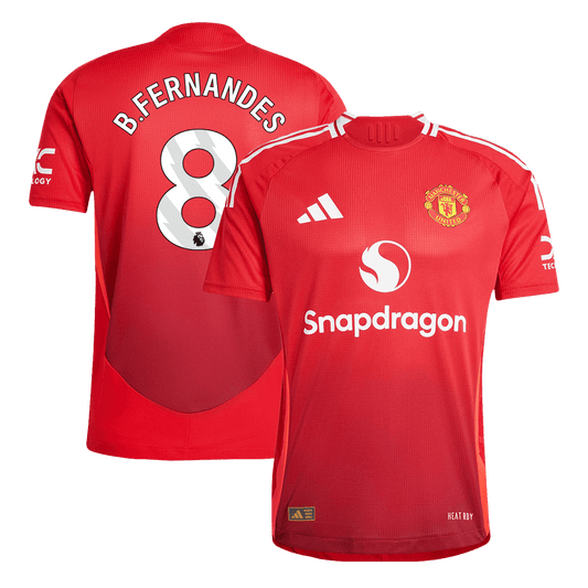 B.FERNANDES #8 Manchester United Home Premium Soccer Jersey 2024/25