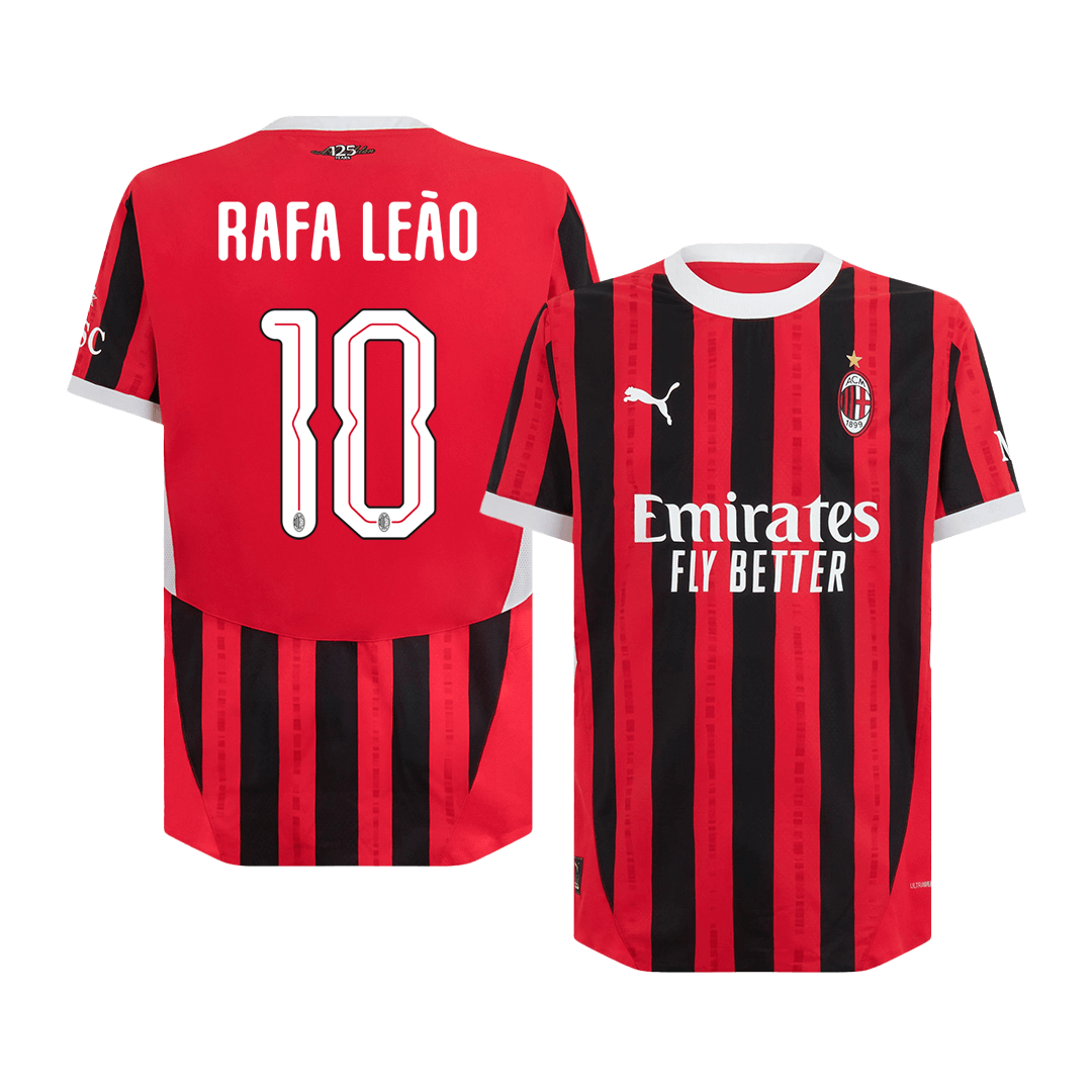 RAFA LEAO #10 AC Milan Home Premium Soccer Jersey 2024 UCL