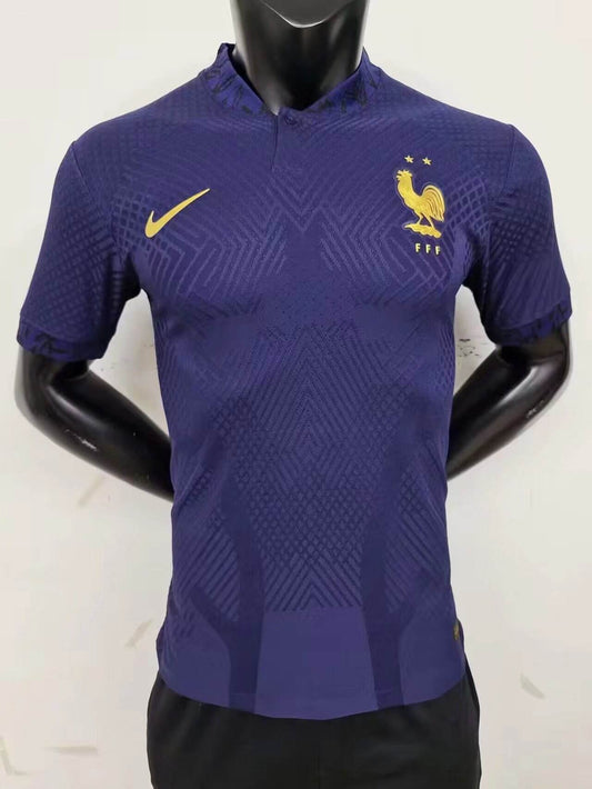 2022 World Cup France royal Purple Stadium Jersey