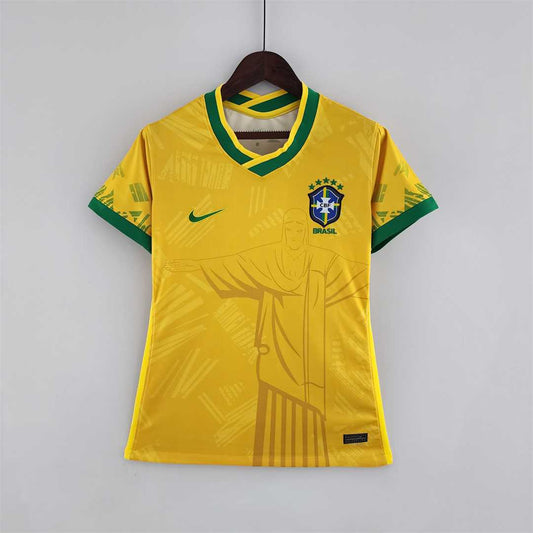 2022 World Cup Brazil classic yellow women Women-s Soccer Fan Jersey