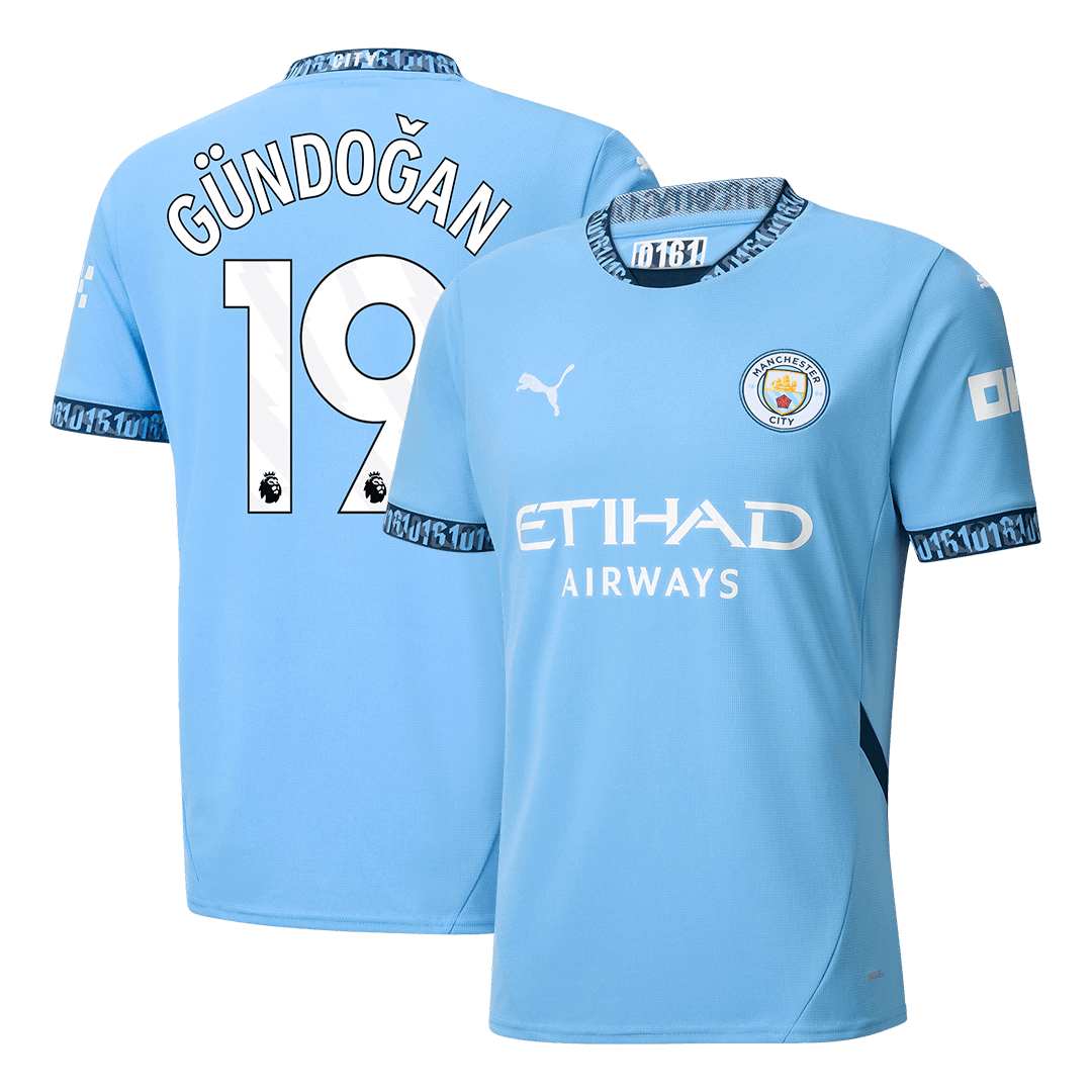 GUNDOGAN #19 Manchester City Home Soccer Jersey 2024/25