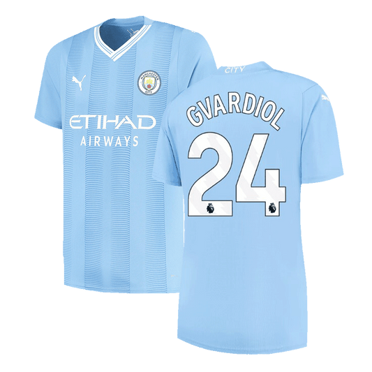 GVARDIOL #24 Manchester City Home Soccer Jersey 2023/24