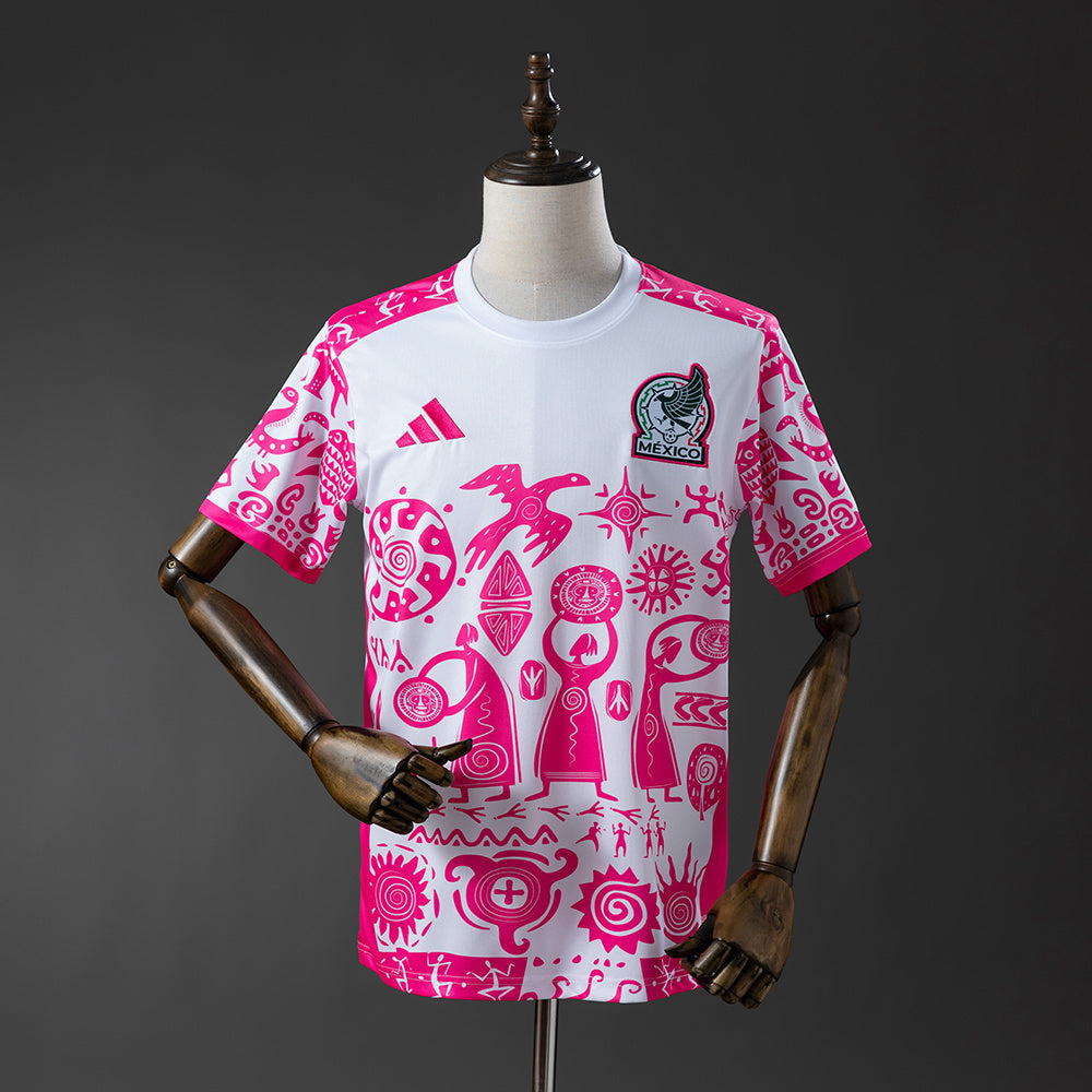 25/26 Mexico Special Edition White and Pink Fan Jersey